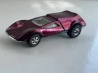Title: Vintage Hot Wheels Dark Magenta/Tri-Baby Redline Cream Interior