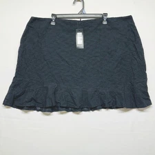 Nasty Gal NWT Black Eyelet Cotton Mini Skirt with Liner and Side Zip Women's 20