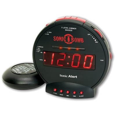 Sonic Bomb Extra Loud Alarm Clock with Bed Shaker   Ideal for Heavy Sleepers