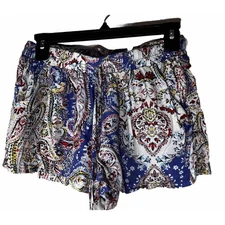 Bebop Shorts Womens Size S Paisley Loose Flowy Fit Boho Festival Colorful