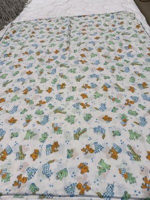 Flannel Receiving Blanket Bear Cat Giraffe Animal Print reversible handmade