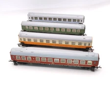 Lot of 4 TT scale Modern Passenger Car Wagon Restaurant MITROPA BTTB 4-axle