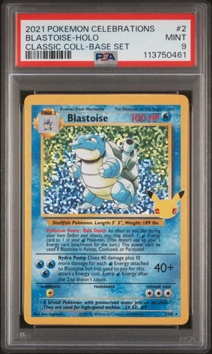 Blastoise Holo 2 Celebrations Classic Collection Pokemon PSA 9 *461