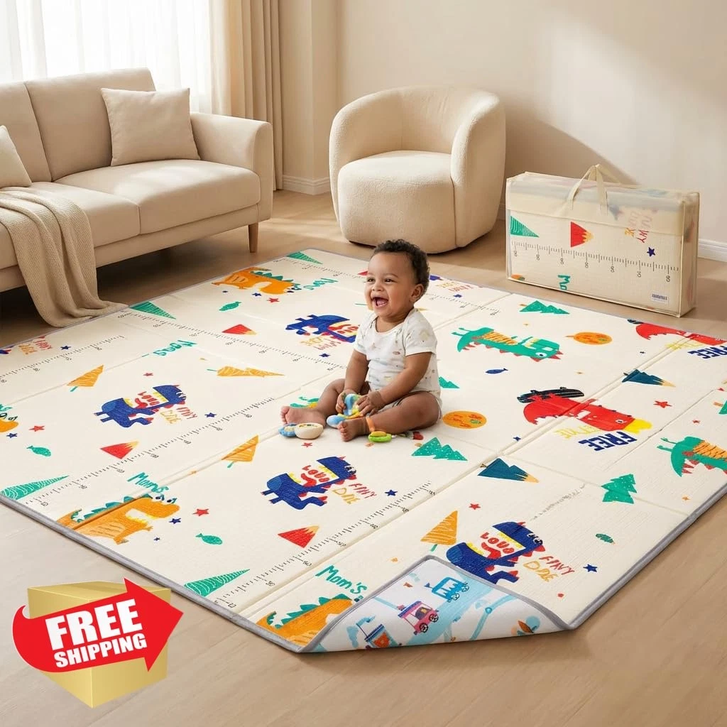 Chiki Star Extra Large Baby Play Mat 79x59 Foam Waterproof Foldable