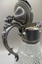 CLARET KRUG gro&szlig;es Weinglas versilbert Deckel Karaffe Dekanter Vintage