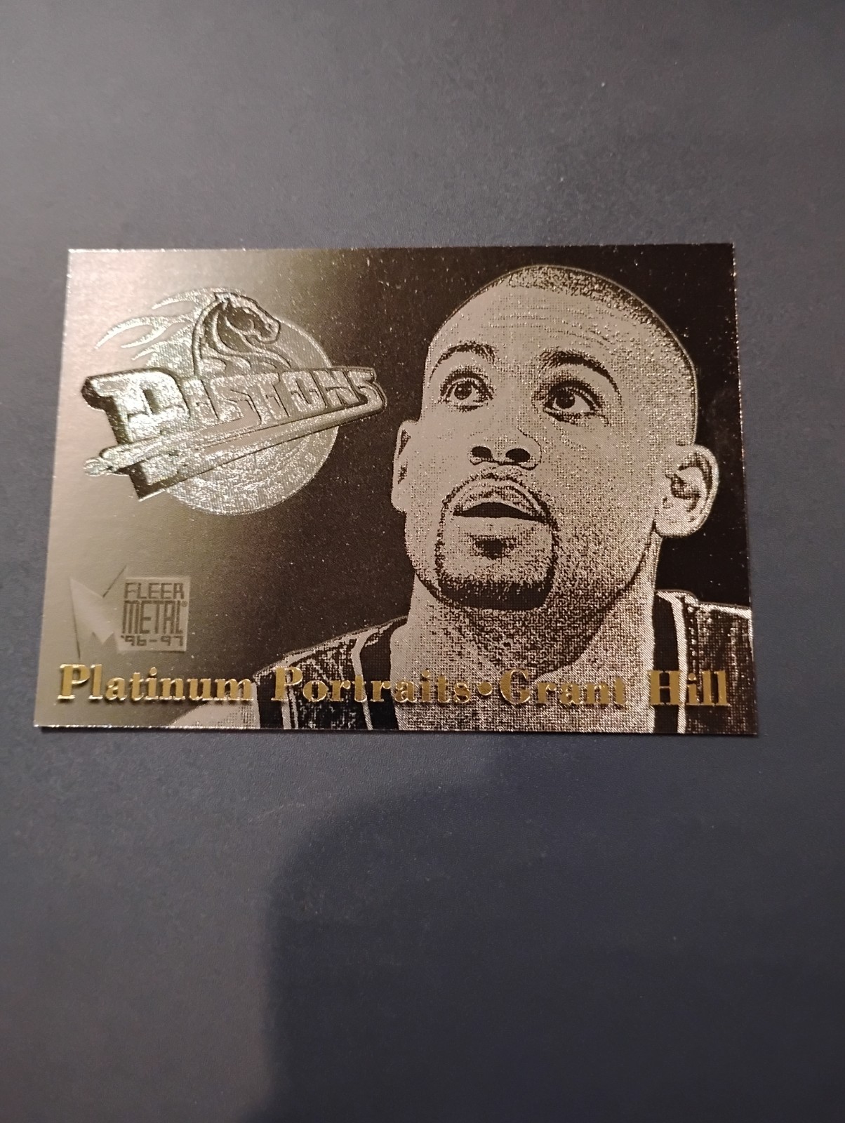 Grant Hill 1996-97 Fleer Metal Platinum Portraits #3 HOF Detroit Pistons Rare!