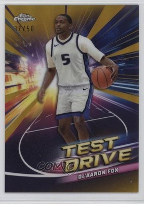 2024-25 Topps Chrome Test Drive Gold Refractor 37/50 De'Aaron Fox #TD-19 10z9