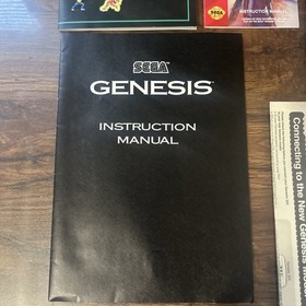Sega Genesis Console & Games Manual lot for 2 games - manuals and accessories