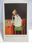1906 POSTCARD HELLO MAMA MERRY CHRISTMAS, GIRL ON PHONE — photo 1