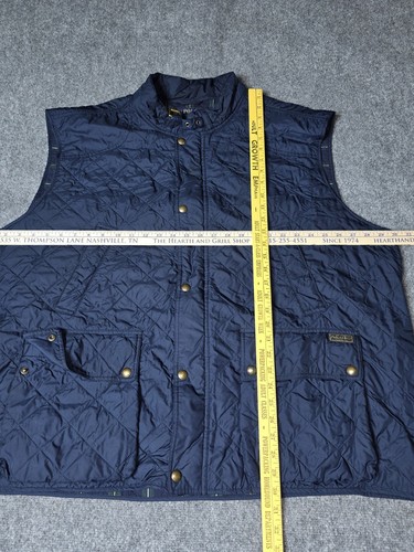 Polo Ralph Lauren Puffer Quilted Navy Vest 4XL Big Outdoor Preppy Flannel Lined - Picture 4 of 7