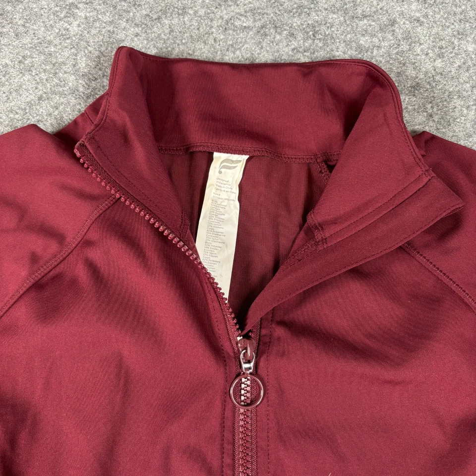 Fabletics Trinity Performance Jacket Womens Size L Activewear Athleisure Maroon - Image 3 of 4