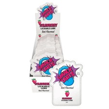 Smack Tarts Lickable Lube-Sour Strawberry 3ml Pouch Display of 36