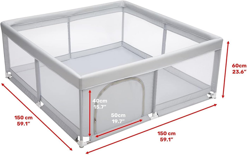 Playpen Sicurezza Neonato Centro Attività Antiscivolo Cortile Gioco Bambino 150cm - Foto 4 di 15