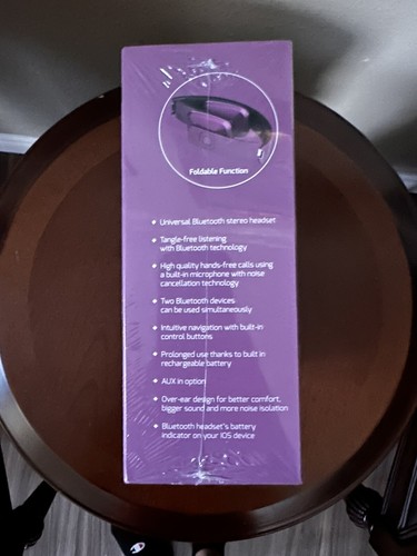 Ai Pro-100 Plus Bluetooth Headphones PURPLE - Brand New in Box! Free Shipping! - Picture 4 of 4