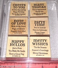 Thanks Birthday Rubber Stamp Set Wedding Hellos by Stampin Up Lots of Thoughts