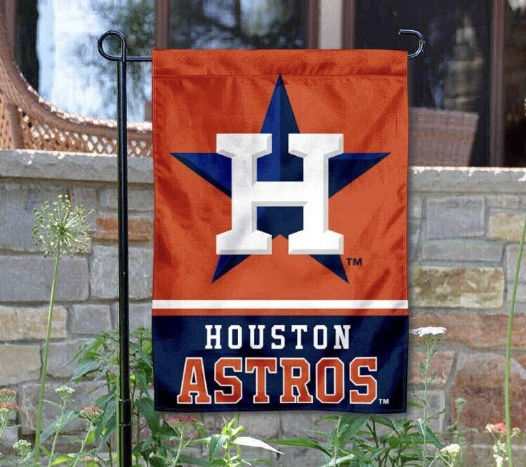 Houston Astros Double Sided Garden Lawn Flag 12” x 18” MLB New In Package - Image 2 of 4