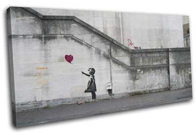 Graffiti Pop Banksy Street TREBLE TOILE murale ART Photo Print
