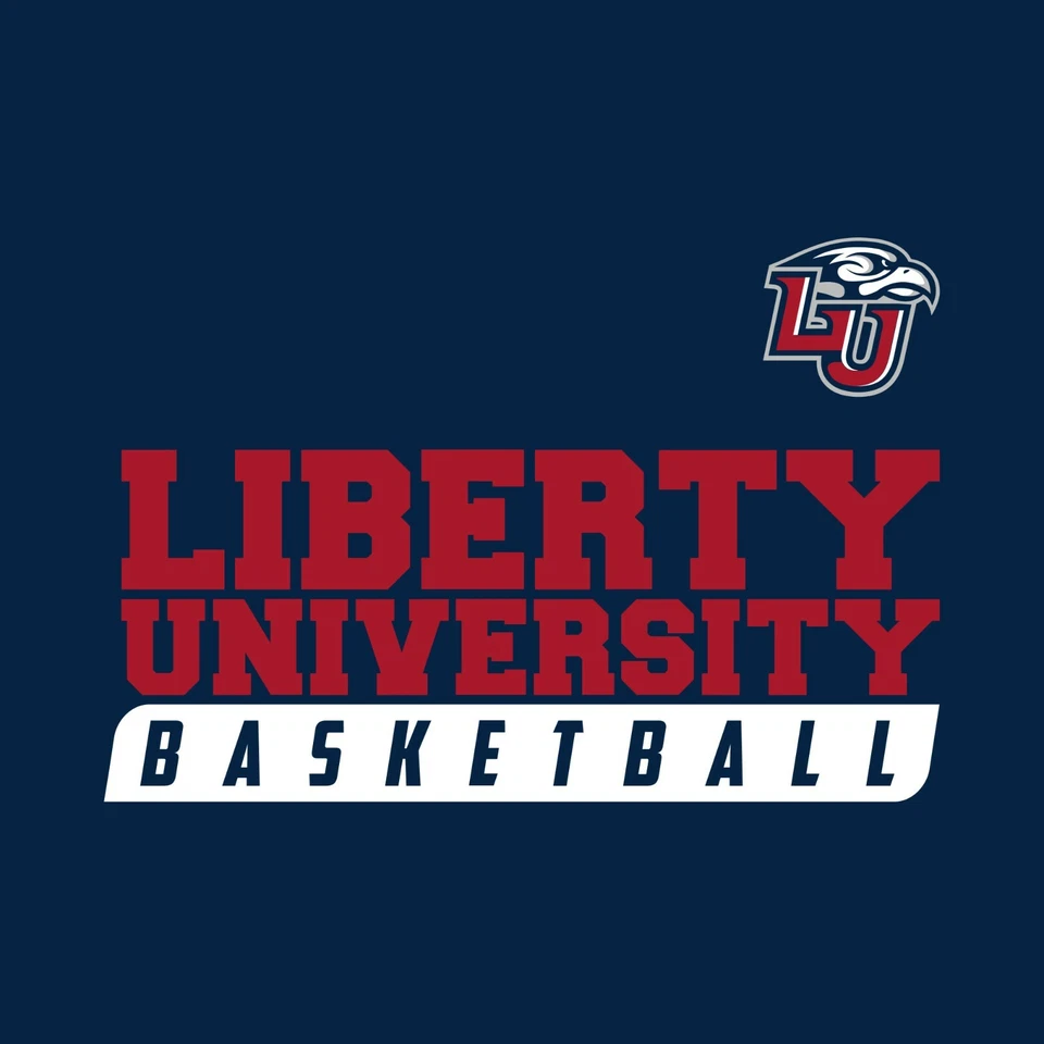 Liberty University Flames Basketball Slant Unisex Licensed T-Shirt - Navy - Image 2 of 4