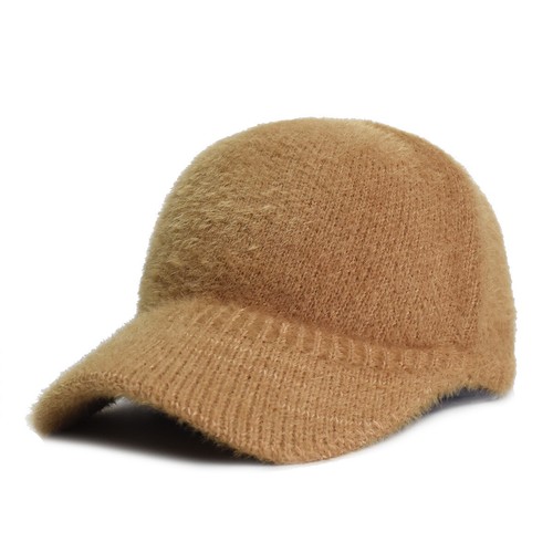 Beanie Visor Womens Winter Warm Wool Knit Hat with Brim Peaked Cap Newsboy Hat - Picture 5 of 18
