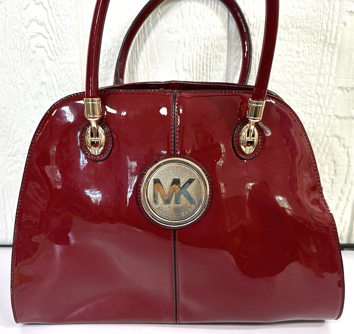 MICHAEL KORSハンドバッグ MICHAEL KORS Red patent leather handbag purse gold colored