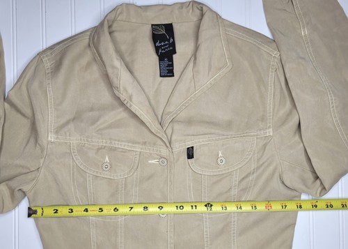 Dana B & Karen Women’s Khaki Shirt or Jacket Button Front Casual Pockets Sz: 10 - Picture 6 of 9