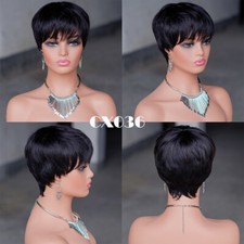 Human Hair Pixie Cut Wig Natural Short Curly Wigs Pixie Cut Bob Glueless Wigs