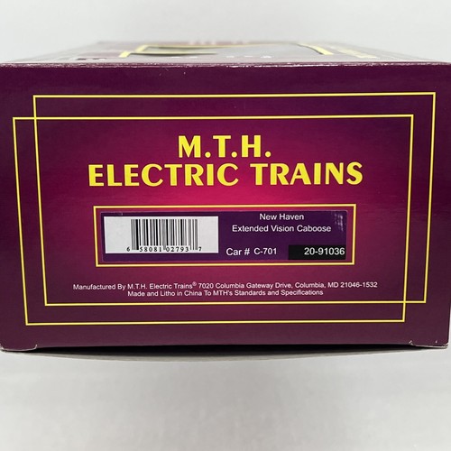 MTH Premier 20-91036 New Haven Extended Vision Caboose #C-701 O Gauge New NH - Picture 15 of 16