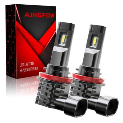 AJHGFOW H11 H8 H9 LED Headlight Super Bright Bulbs Kit 6000K 720000LM Low Beam