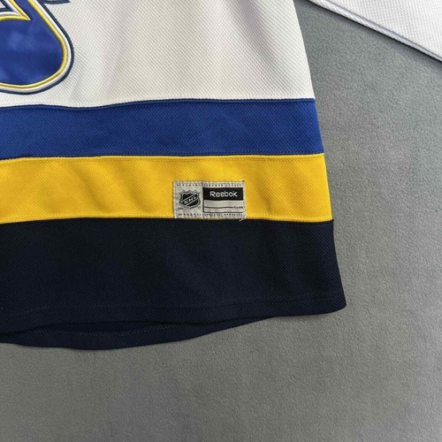 Reebok Boys Youth ' St. Louis Blues V-Neck Full Sleeve Jersey, White/Blue, Sz L - Picture 9 of 15