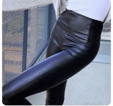 Wilfred Free Faux Leather Leggings Aritzia Sz Small black High Waist