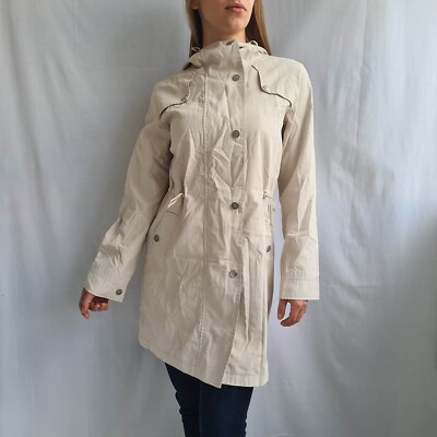 Max Mara Weekend Damen Mantel Größe UK 8 EU 36 Small Jacke Trenchcoat mit Kapuze