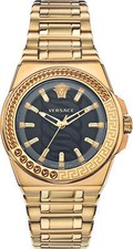 Versace VEHD00520 Chain Reaction black gold Stainless Steel Women's Watch NEW