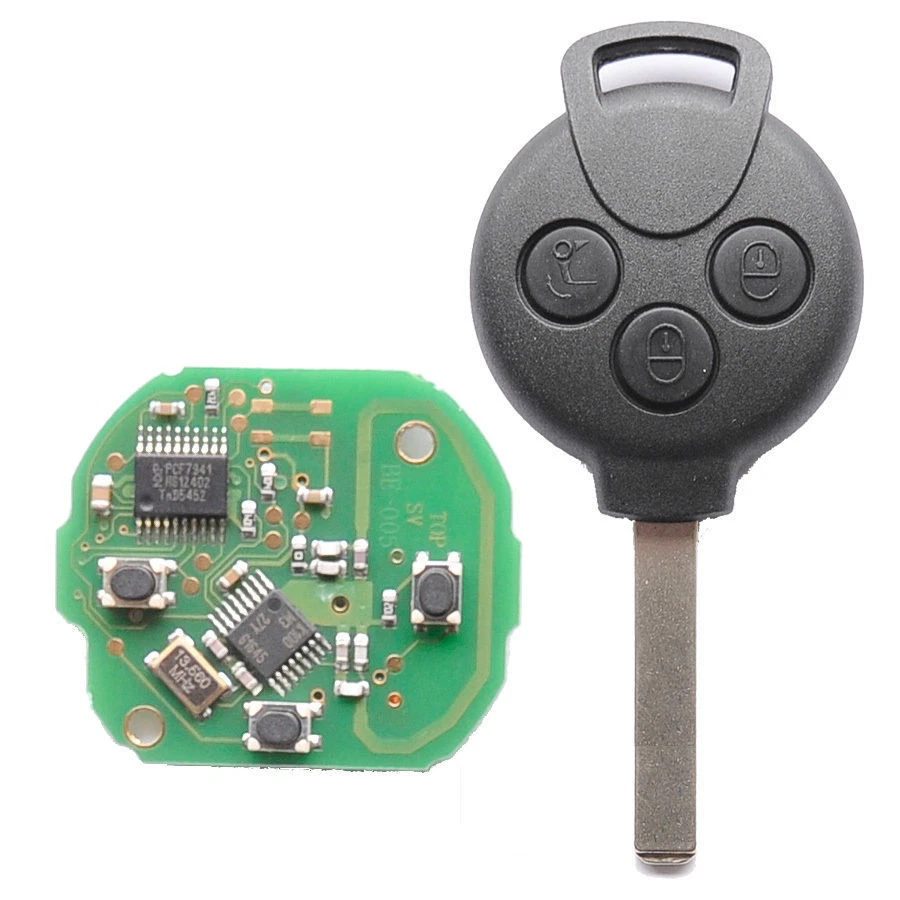 Auto Funk Fernbedienung Schlüssel 433MHZ ID46 Für SMART 451 FORTWO Coupe Cabrio - Bild 2 von 4
