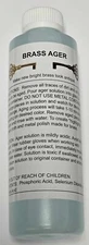 8 Ounce - BRASS AGER Darkening Solution antique vintage old dull patina rustic