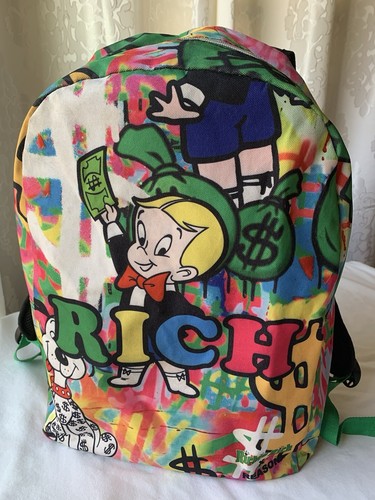 Richie Rich Rucksack Büchertasche Handgepäck X Reason Canvas Riemen Reißverschluss - Bild 5 von 20