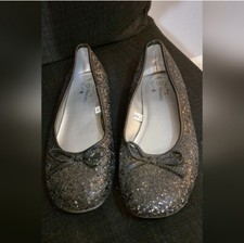 Black Glitter Sparkle Flats