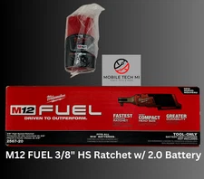 Milwaukee M12 FUEL 3/8" High Speed Ratchet w/ CP2.0 2.0Ah Battery 2567-20
