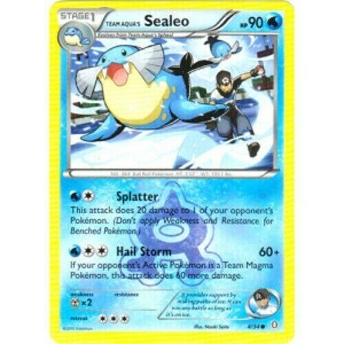 Pokemon Card Team Aqua's Sealeo 4/34 Double Crisis NM