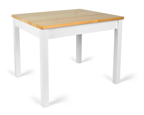 Holztisch für Kinder - POLA - Kindertisch und 2 Stühle (Weiß/Kiefer) 260 - Zdjęcie 5 z 8