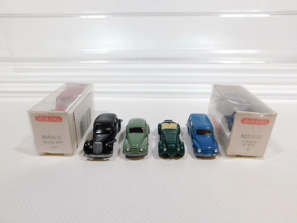 6X Wiking H0 1:87 Oldtimer: 825 Horch + Citroen + BMW 328 + DKW, Mint #CG376-0,5 - Immagine 4 di 4