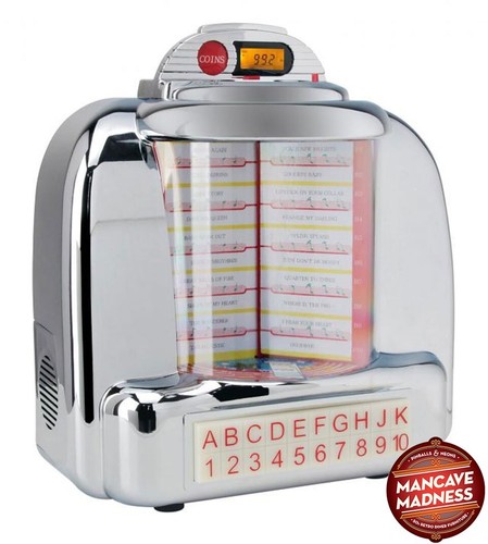 SEEBURG RETRO WALL JUKEBOX - BLUETOOTH - AUX - FM RADIO - JUKEBOX - DINER - Picture 2 of 6