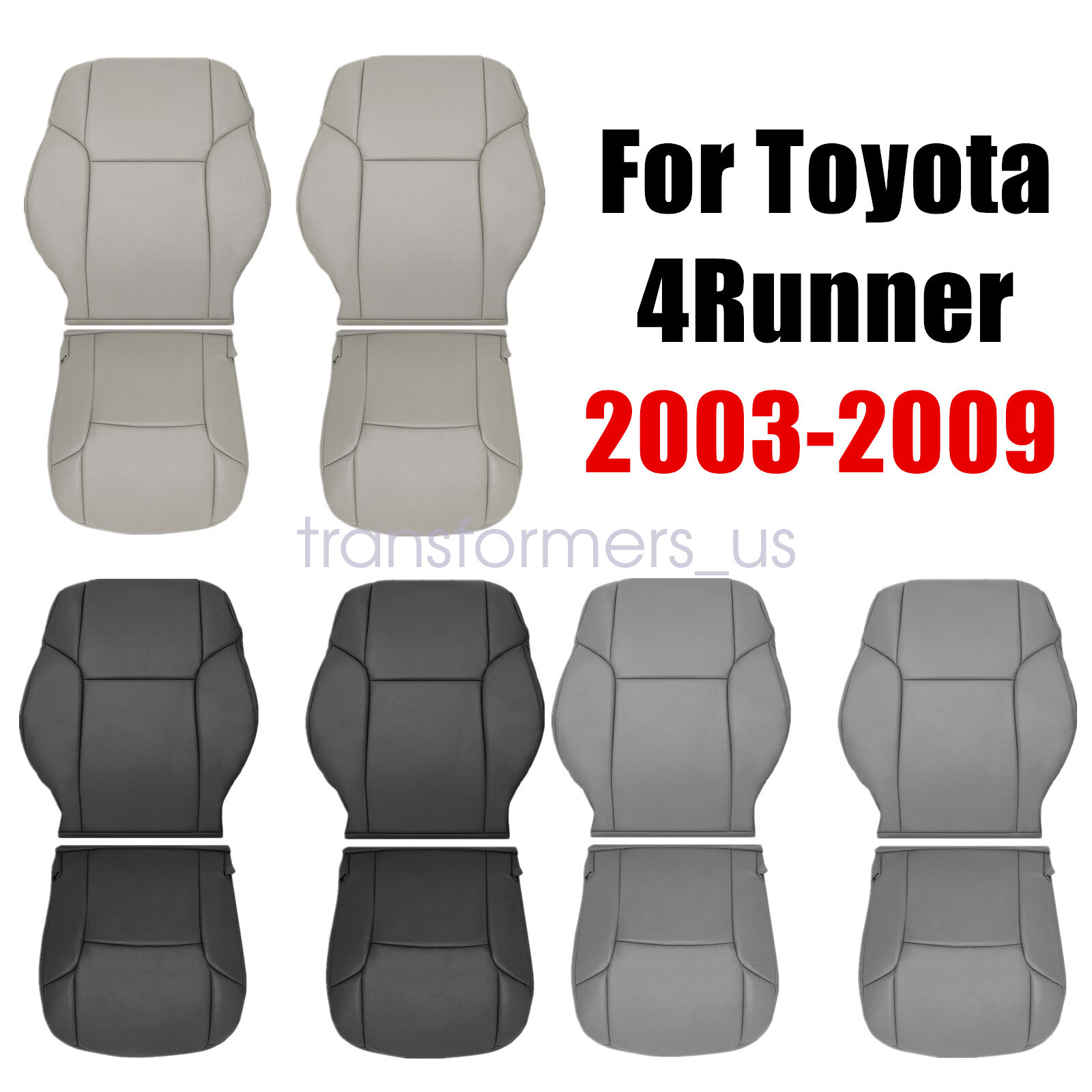 For 2003-2009 Toyota 4Runner Limited Driver Passenger Top Bottom Seat Cover