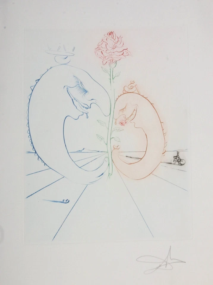 Grabado SALVADOR DALI Babaouo L'Espoir Firmado Doble Página 1978 BFK Rives Foto 3 de 4