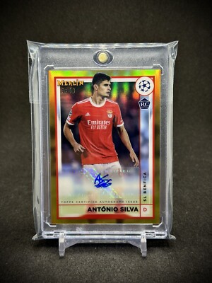 Antonio Silva 2022 Topps Merlin UEFA Gold Refractor Rookie Auto /50 SSP