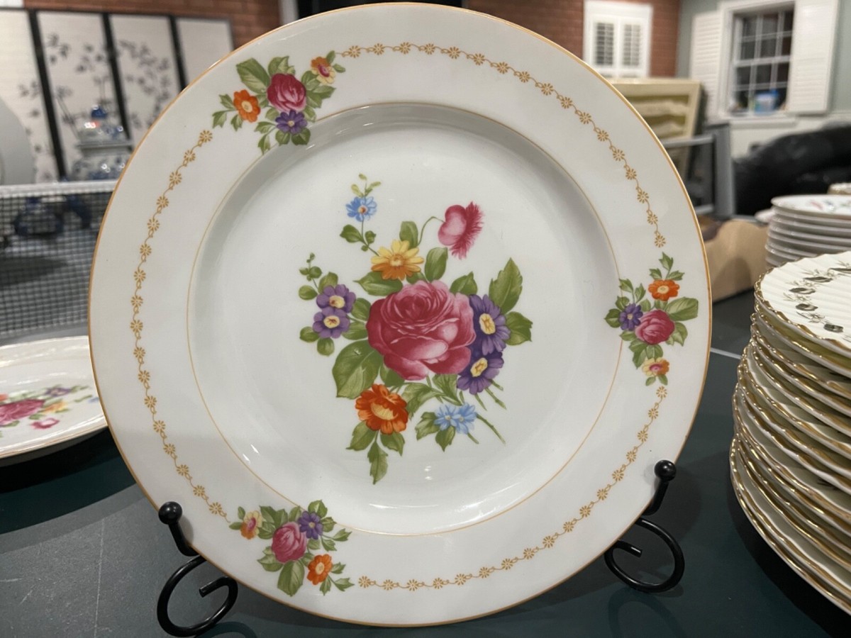 RARE EARLY 1900'S ANTIQUE ROSENTHAL SELB BAVARIA FLORAL Lunche