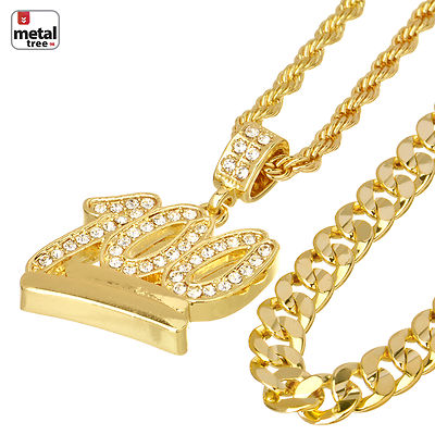 Collar De Hip Hop Tipo Cadena Cubana Con Emoji 100, 3 Mm, 30", Dorada, Para Hombre - Foto 9