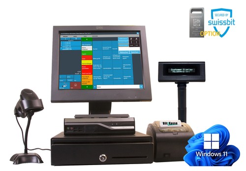 TSE SCANNER KASSE:+BARCODESCANNER+DRUCKER +15" TOUCH +BLITZKASSE HANDEL KIOSK us - Bild 4 von 8