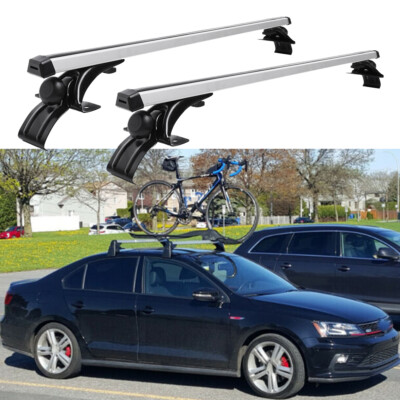 Universal Aluminum Roof Rack Cross Bars For Volkswagen Passat Jetta MK6 - Silver/Black