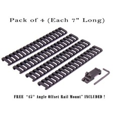 4pcs Picatinny Rails Ladder Rubbery Cover  Rail Mount
