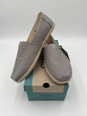 Toms Argentina Men Alpargata Rope - Drizzle Grey Slubby Woven Organic Cotton-M14